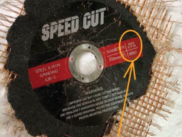 201908 Grinding accident - check your RPMs